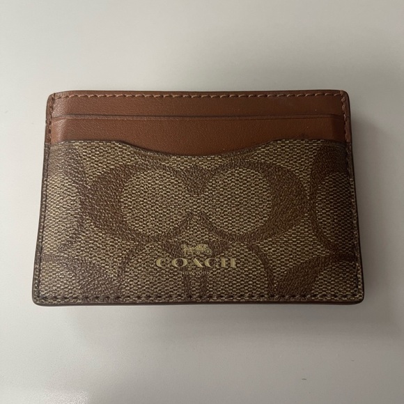 Coach Accessories - Coach Signature Brown Card Holder